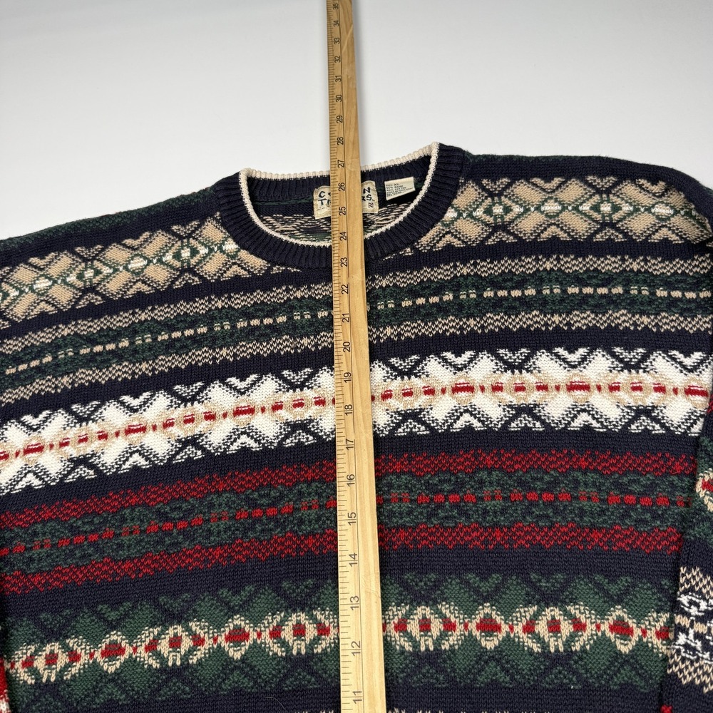 Vintage Cotton Traders Sweater Mens XL Multicolor Fair Isle Pullover Hong Kong - Picture 3 of 6